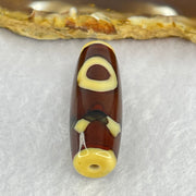 Natural Powerful Tibetan Old Oily Agate Sky Door Serenity 1 Eye Dzi Bead Heavenly Master (Tian Zhu) 一眼天诛 8.66g 37.6 by 12.0mm - Huangs Jadeite and Jewelry Pte Ltd