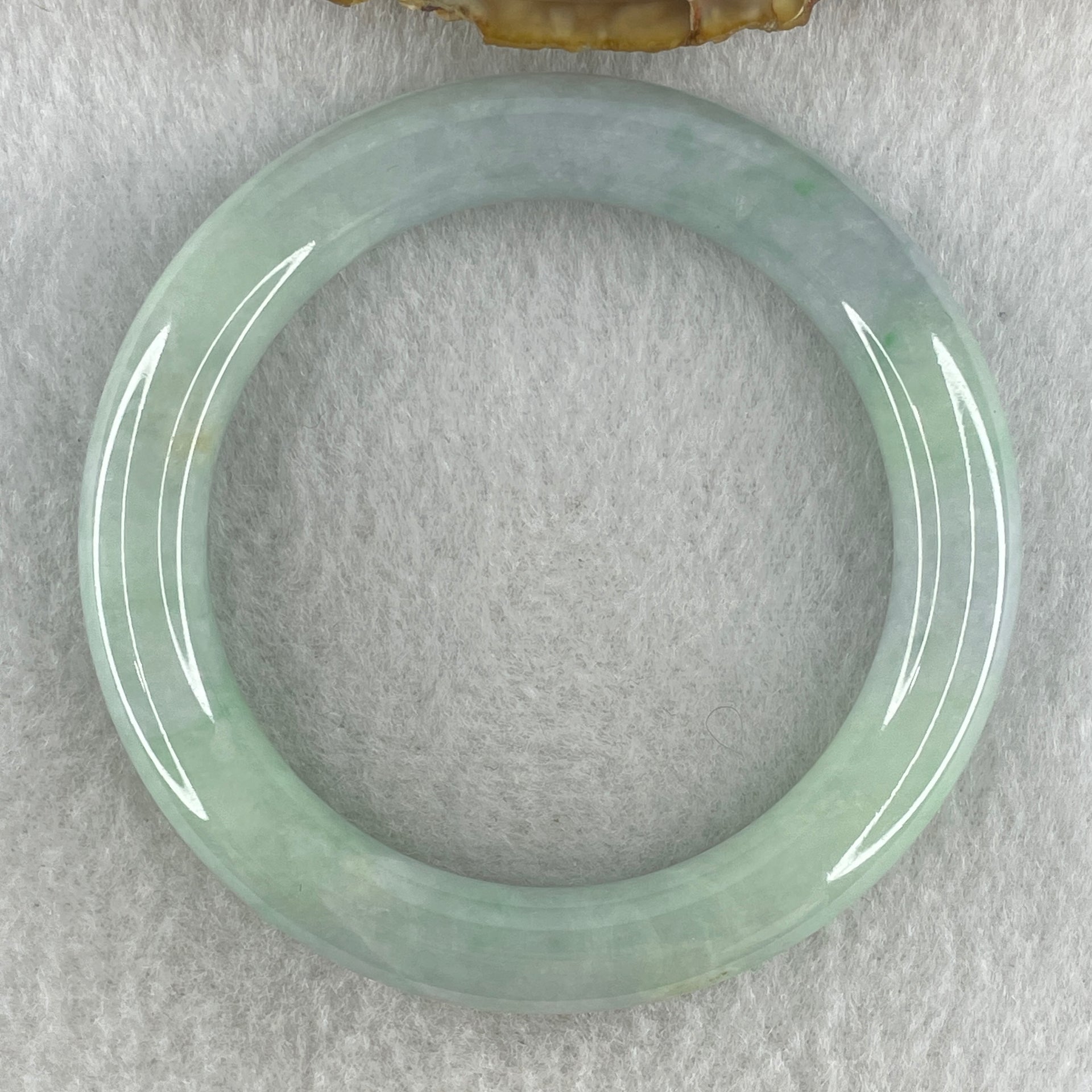 Type A Natural Light Green with Lavender Jadeite Bangle 43.74g Inner Diameter 51.0mm 9.5 by 9.5mm (Internal Lines) - Huangs Jadeite and Jewelry Pte Ltd