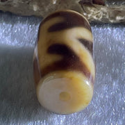 Natural Powerful Tibetan Old Oily Agate Patina Guiren Tairen Human Dzi Bead Totem Amulet Heavenly Master (Tian Zhu) 贵人天诛 4.85g 20.0 by 11.8mm - Huangs Jadeite and Jewelry Pte Ltd
