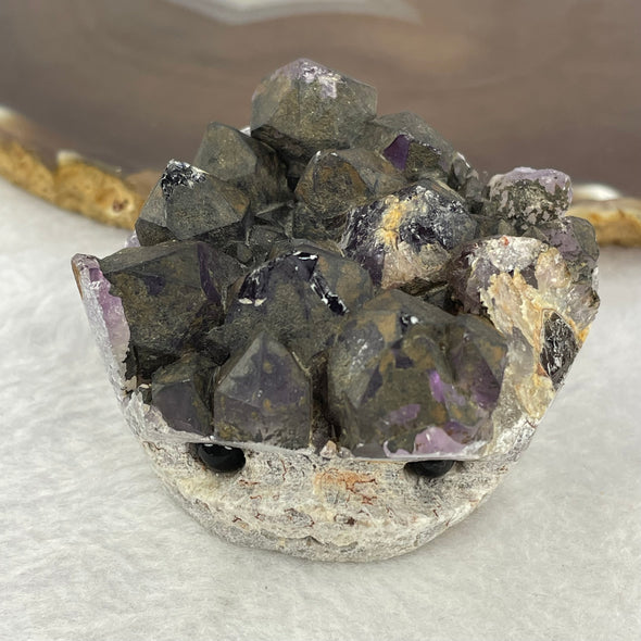 Natural Amethyst Mini Display 119.76g 54.1 by 47.7 by 38.3mm - Huangs Jadeite and Jewelry Pte Ltd