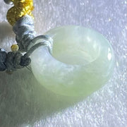 Type A Light Blueish Green Jadeite Ping An Kou String Bracelet 3.13g 15.3 by 6.7mm - Huangs Jadeite and Jewelry Pte Ltd