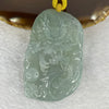 Rare Type A Semi Icy Translucent Sky Blue (Faint Blueish Green) Jadeite Dragon Pendant including Necklace 罕见A货冰糯总天空蓝翡翠龙牌 65.11g 65.67 by 41.90 by 12.10mm with NGI Cert No. 82823873 - Huangs Jadeite and Jewelry Pte Ltd