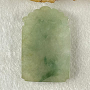 (Pre-Love) Lotus on Water by Yun Long Zi Type A Semi Icy Light Green with Green Piao Hua Jadeite Arona Fish with Bat and Coins 30.46g 48.9 by 31.6 by 7.9mm with Full Original Box Set - Huangs Jadeite and Jewelry Pte Ltd
