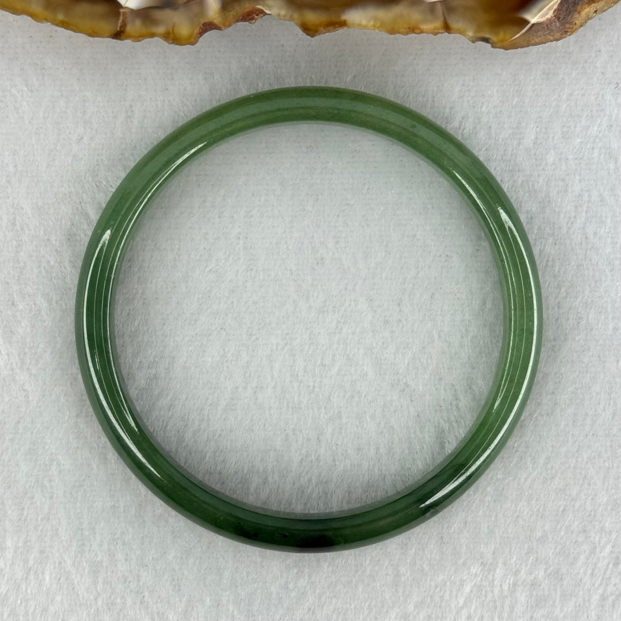 Baby or Kids Type A Green Jadeite Bangle Internal Diameter 44.4mm 13.44g 7.4 by 4.6mm (Slight Internal Lines) - Huangs Jadeite and Jewelry Pte Ltd