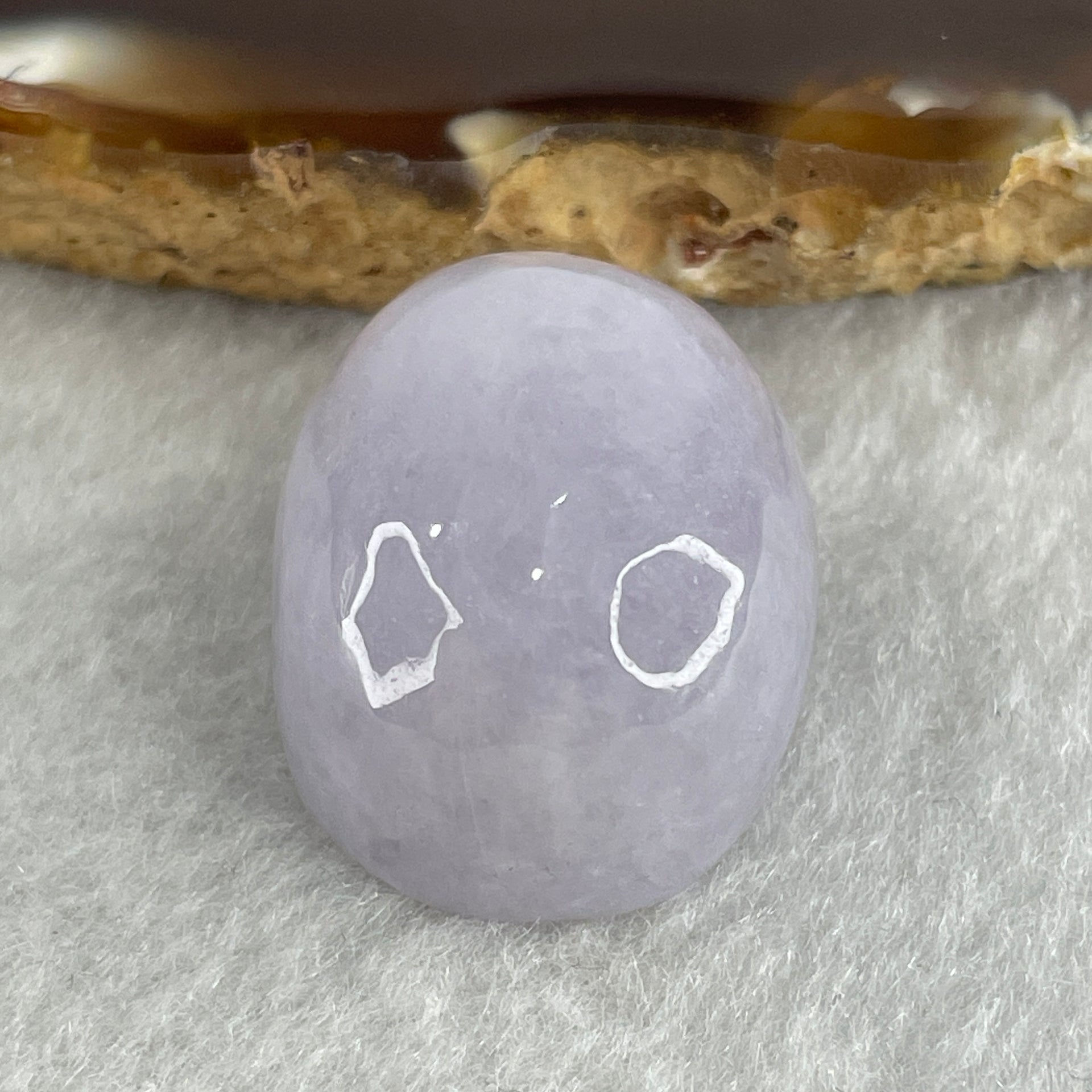 Natural Type A Lavender Jadeite Oval Shape Cabochon Stone for Setting14.89g 23.8 by 19.3 by 14.8mm - Huangs Jadeite and Jewelry Pte Ltd