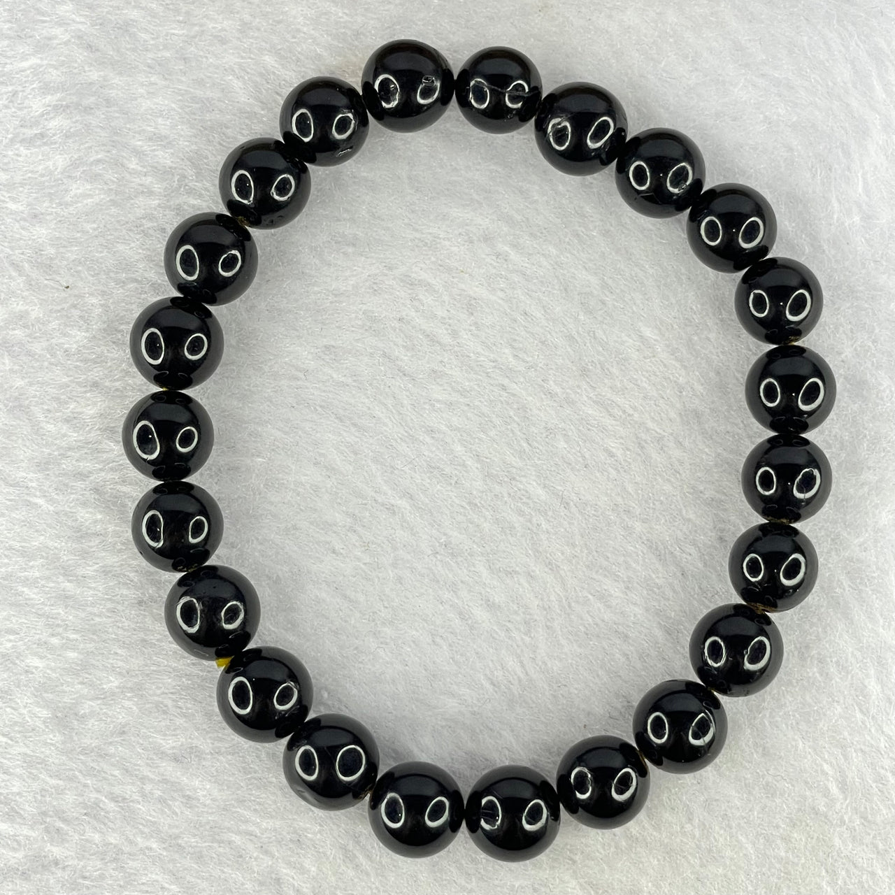 Natural Black Gold King Amber Beads Bracelet 天然黑金翁王琥珀手链 7.54g 16cm 8.5mm 23 Beads - Huangs Jadeite and Jewelry Pte Ltd