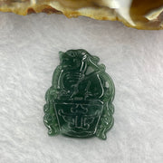 Type A Semi Icy Blueish Green Jadeite Pixiu 28.7 by 22.2 by 3.9 mm 5.22g - Huangs Jadeite and Jewelry Pte Ltd