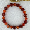 Natural Carnelian Agate Bracelet 天然红玉髓玛瑙手链 for Balancing Mind Body Spirit, Removes Negativity, Restores Hope and Enthusiasm 22.45g 16.5cm 9.8mm/10 Beads 8.2mm/11 Beads - Huangs Jadeite and Jewelry Pte Ltd