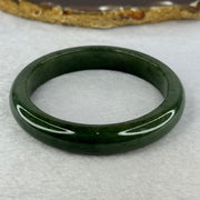 Type A Dark Full Green Jadeite Bangle Internal Diameter 56.1mm 46.59g 11.8 by 7.7mm (Very Slight Internal Line) - Huangs Jadeite and Jewelry Pte Ltd