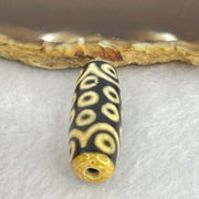 Natural Powerful Tibetan Old Oily Agate 21 Eyes Dzi Bead Heavenly Master (Tian Zhu) 二一眼天诛 10.19g 38.5 by 13.1mm - Huangs Jadeite and Jewelry Pte Ltd