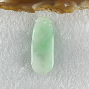 Type A Faint Lavender Green with Apple Green Vein Jadeite Melon Pendant 5.52g 31.0 by 12.4 by 7.2mm - Huangs Jadeite and Jewelry Pte Ltd