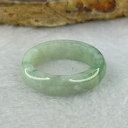 Type A Green Jadeite with Blueish Green Patches Ring 4.04g 5.8 by 3.5mm US7.5 HK16 - Huangs Jadeite and Jewelry Pte Ltd