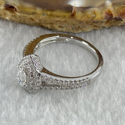 High Grade Natural Diamonds Tear Drop Shape D Color 0.3ct and Melees 0.6ct Platinum PT950 Ring Total 5.53g US7 HK15.5 EU54 Inner Diameter 17.4mm with GIA Cert - Huangs Jadeite and Jewelry Pte Ltd