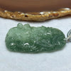 Type A Semi Icy Intense Green Jadeite Dragon Pendent 57.55g 63.1 by 44.4 by 11.3mm - Huangs Jadeite and Jewelry Pte Ltd