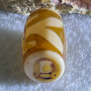 Natural Powerful Tibetan Old Oily Agate Patina Guiren Tairen Human Dzi Bead Totem Amulet Heavenly Master (Tian Zhu) 贵人天诛 4.67g 19.9 by 11.7mm - Huangs Jadeite and Jewelry Pte Ltd