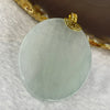 High Icy Type A Sky Blue Jadeite Wu Shi Pai 无事牌 18k Pendant with Diamonds 29.39g 50.8 by 43.9 by 4.9mm - Huangs Jadeite and Jewelry Pte Ltd