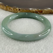 Type A Blueish Green Jadeite Bangle 44.77g Internal Diameter 55.5mm 8.9 by 9.5mm (Close to Perfect) - Huangs Jadeite and Jewelry Pte Ltd