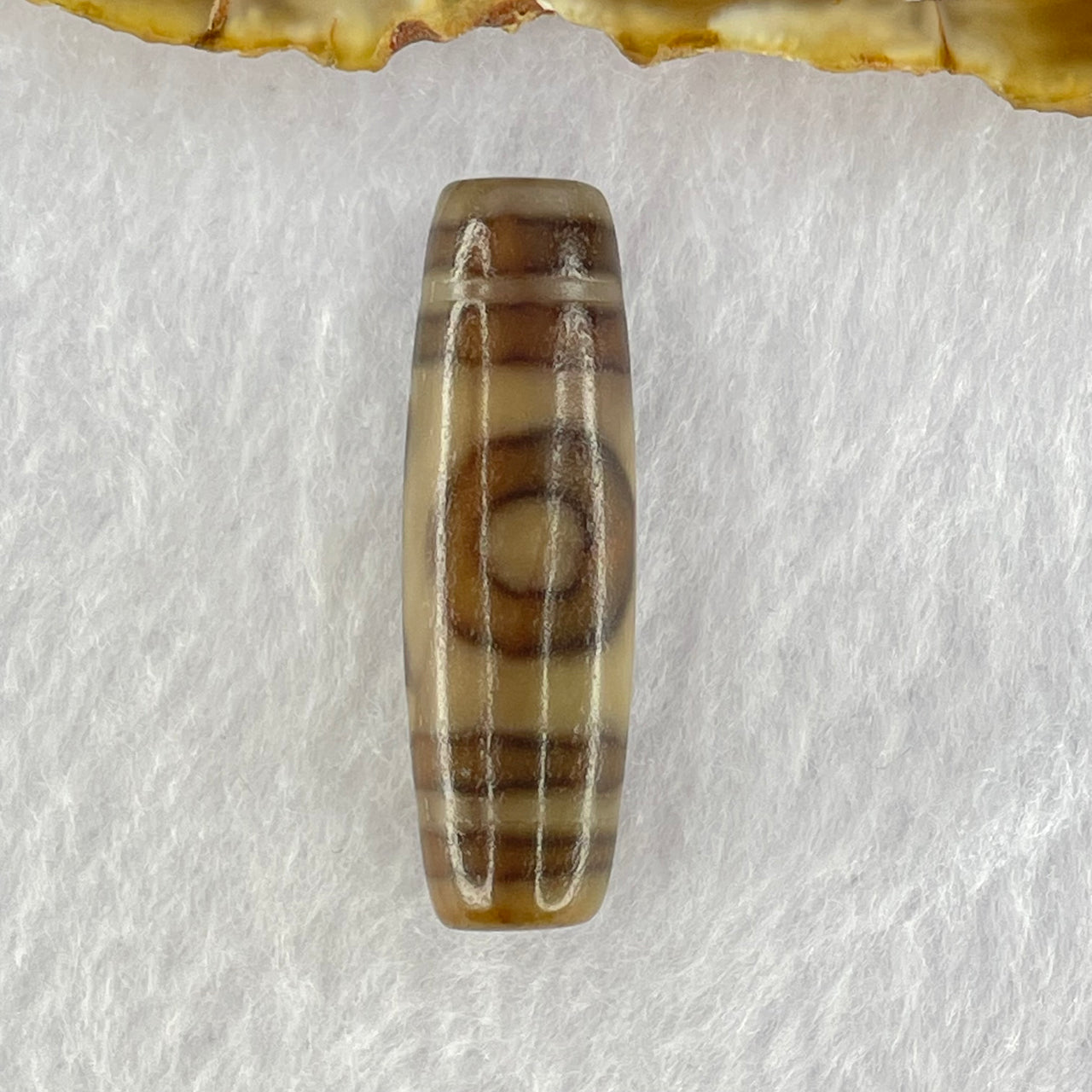 Natural Powerful Tibetan Old Oily Agate Sky Door Serenity 1 Eye Dzi Bead Heavenly Master (Tian Zhu) 一眼天诛 8.05g 37.9 by 11.8mm - Huangs Jadeite and Jewelry Pte Ltd