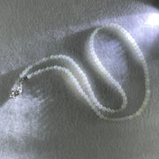 Natural Type A Icy Faint Green to White Jadeite Beads Necklace 26.313g 60cm 5.0mm 126 Beads - Huangs Jadeite and Jewelry Pte Ltd