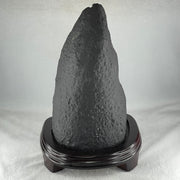 Natural Triangular Shape Amethyst Cave with Wooden Display 4,756.5g 200.0 by 170.0 by 295.0mm - Huangs Jadeite and Jewelry Pte Ltd