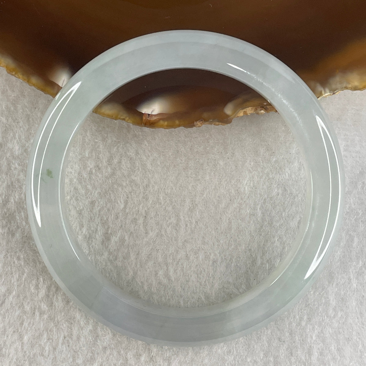 Certified Natural Type A Jelly Light Lavender Jadeite Bangle | 54.5mm Inner Diameter (40.32g | 8.8x8.4mm | Crown & Third Eye Chakra Harmony, Noble Tranquility & Serene Shield)( Internal Line)