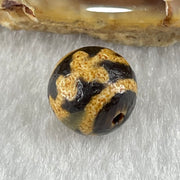 Natural Powerful Tibetan Old Oily Agate Patina Guiren Tairen Human Dzi Bead Totem Amulet Heavenly Master (Tian Zhu) 贵人天诛 15.3g 10.4 by 10.6mm - Huangs Jadeite and Jewelry Pte Ltd