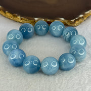 Natural Aquamarine Beads Bracelet 109.28g 18.5cm 19.2mm 12 Beads - Huangs Jadeite and Jewelry Pte Ltd