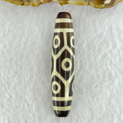 Natural Powerful Tibetan Old Oily Agate 9 Eyes Dzi Bead Heavenly Master (Tian Zhu) 九眼天诛 14.76g 58.0 by 13.2mm - Huangs Jadeite and Jewelry Pte Ltd