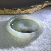 Type A Green Wuji Grey Jadeite Baby Bangle and Ping An Kou Donut Set 33.51g 6.2 by 6.0mm 38.3 by 6.2mm (Close to Perfect) - Huangs Jadeite and Jewelry Pte Ltd