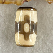 Natural Powerful Tibetan Old Oily Agate 3 Eyes Dzi Bead Heavenly Master (Tian Zhu) 三眼天诛 3.66g 18.7 by 10.7mm - Huangs Jadeite and Jewelry Pte Ltd