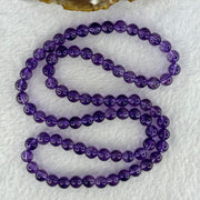 Good Grade Natural Amethyst Necklace 39.71g 52cm 7.3 by 79 Beads - Huangs Jadeite and Jewelry Pte Ltd