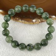 Good Grade Natural Cats Eye Green Rutilated Quartz Beads Bracelet 39.67g 18cm 11.7mm 18 Beads - Huangs Jadeite and Jewelry Pte Ltd
