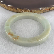Natural Type A Light Blueish Green with Yellowish and Reddish Piao Hua Jadeite Open Bangle 52.03g Inner Diameter 53.7mm 4.9 by 9.0mm (Very Very Slight External Rough) - Huangs Jadeite and Jewelry Pte Ltd