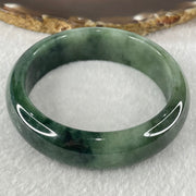 Type A Old Mine Blueish Green and Lavender Patches Jadeite Bangle 66.40g Internal Diameter 56.0mm 16.4 by 7.8mm (Very Slight Internal Lines) - Huangs Jadeite and Jewelry Pte Ltd