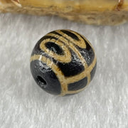 Natural Powerful Tibetan Old Oily Agate 4 Eyes Dzi Bead Heavenly Master (Tian Zhu) 四眼天诛 1.47g 10.1 by 10.3mm - Huangs Jadeite and Jewelry Pte Ltd