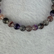 Very Good Grade Natural Transparent Bright Super 7 Beads Bracelet 非常好的等级天然透明深彩色超级七珠手链 10.84g 15cm 6.8mm 27 Beads - Huangs Jadeite and Jewelry Pte Ltd