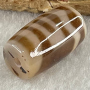 Natural Powerful Tibetan Old Oily Agate Sky Door Serenity 1 Eye Dzi Bead Heavenly Master (Tian Zhu) 一眼天门天诛 4.75g 20.2 by 11.8mm - Huangs Jadeite and Jewelry Pte Ltd