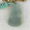 Type A Sky Blue with Brown Jadeite Buddha Pendent 48.93g 66.9 by 42.0 by 9.0mm - Huangs Jadeite and Jewelry Pte Ltd