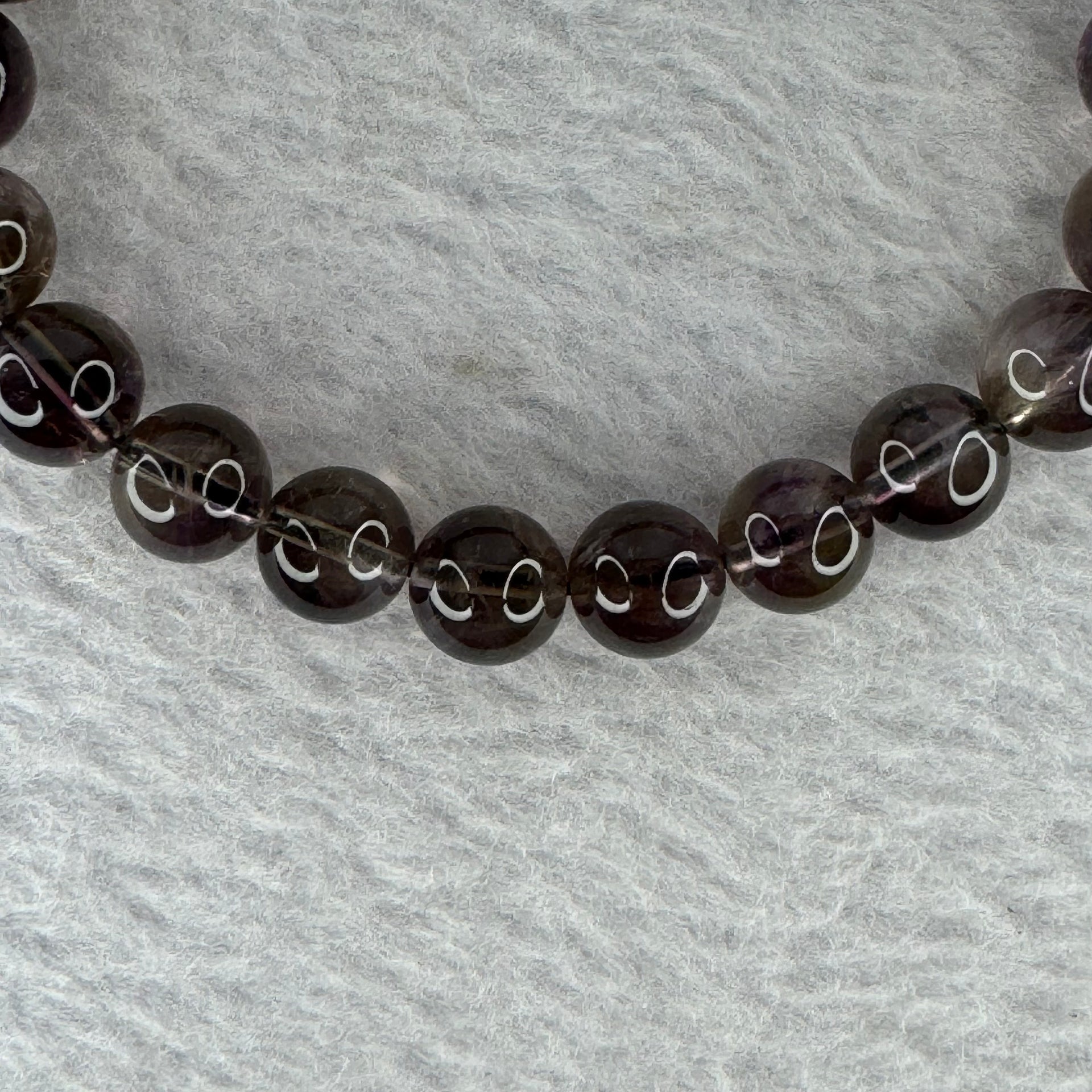 Natural Auralite Crystal Bracelet 极光手链 19.39g 8.9 mm 21 Beads - Huangs Jadeite and Jewelry Pte Ltd