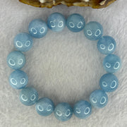 Natural Aquamarine Beads Bracelet 66.27g 19cm 14.8mm 15 Beads - Huangs Jadeite and Jewelry Pte Ltd