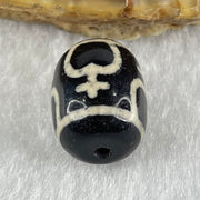 Natural Powerful Tibetan Old Oily Agate Four Nectar Vessel Dzi Bead Heavenly Master (Tian Zhu) 四花蜜容器天珠 2.72g 13.8 by 11.1mm - Huangs Jadeite and Jewelry Pte Ltd