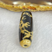 Natural Powerful Tibetan Old Oily Agate Guan Yin on Dragon Dzi Bead Heavenly Master (Tian Zhu) 观音龙天珠 8.99g 37.9 by 12.6mm - Huangs Jadeite and Jewelry Pte Ltd