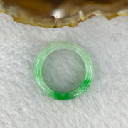 Type A Green with Spicy Green Piao Hua Jadeite Ring 3.49g 5.7 by 3.5 mm US 8.25 / HK 18 (Very Slight Internal Line) - Huangs Jadeite and Jewelry Pte Ltd