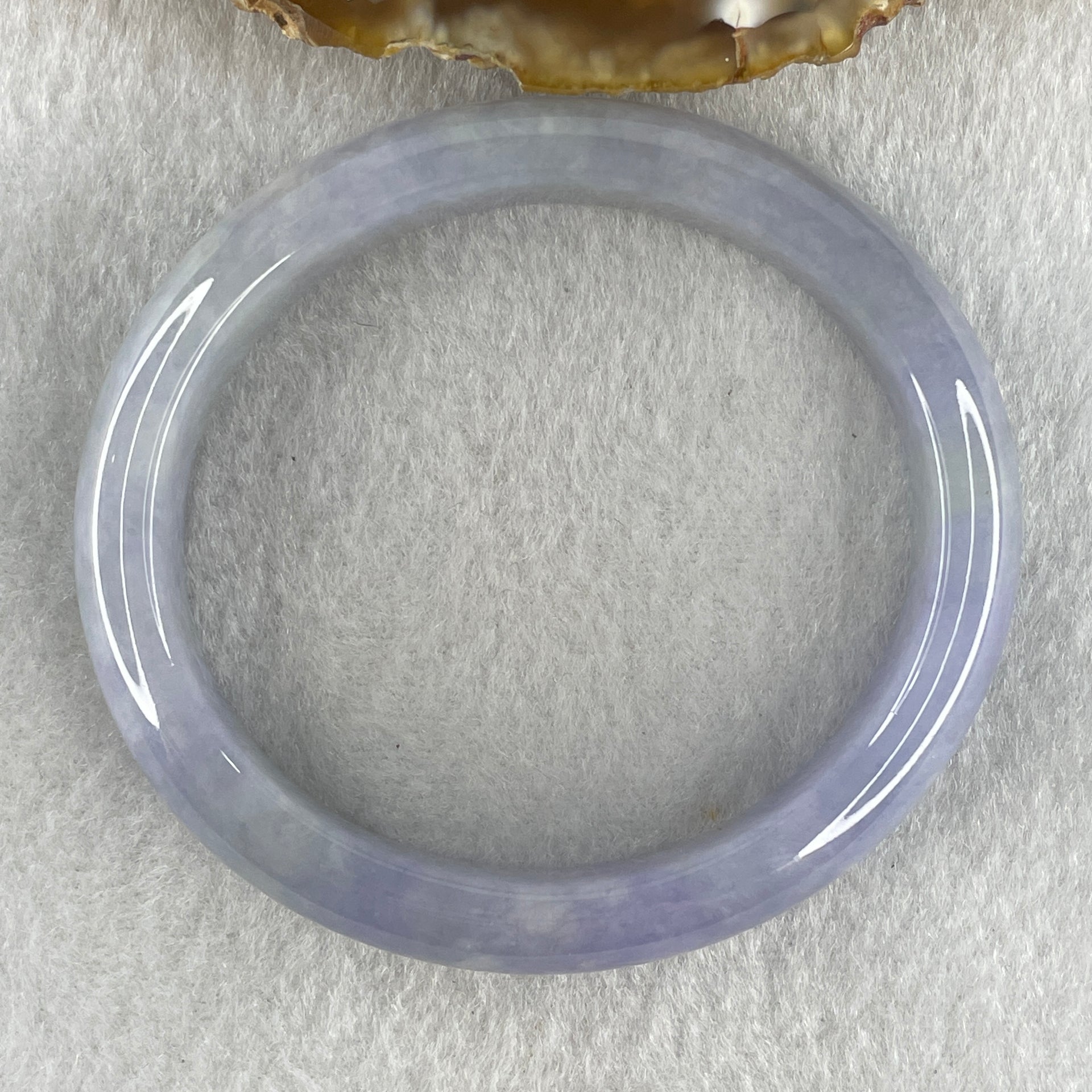 Rare Natural Type A Deep Intense Lavender Jadeite Oval Bangle 40.91g Inner Diameter 52.8mm 11.9 by 7.0mm (Very Very Slight Internal Line) - Huangs Jadeite and Jewelry Pte Ltd