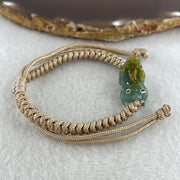 Natural Type A Blueish-Green & Brownish Jadeite Pixiu Bracelet Focal Charm | Wealth Guardian & Asset Protection Talisman (6.69g | 21.1 x 10.2 x 11.2mm) - Huangs Jadeite and Jewelry Pte Ltd
