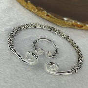925 Sliver in Sliver Colour Monkey God/King Tightening Curse Bracelet and Ring Set 21.78g 13.6 by 5.4 mm / 3.39g 8.1 by 2.8 mm - Huangs Jadeite and Jewelry Pte Ltd