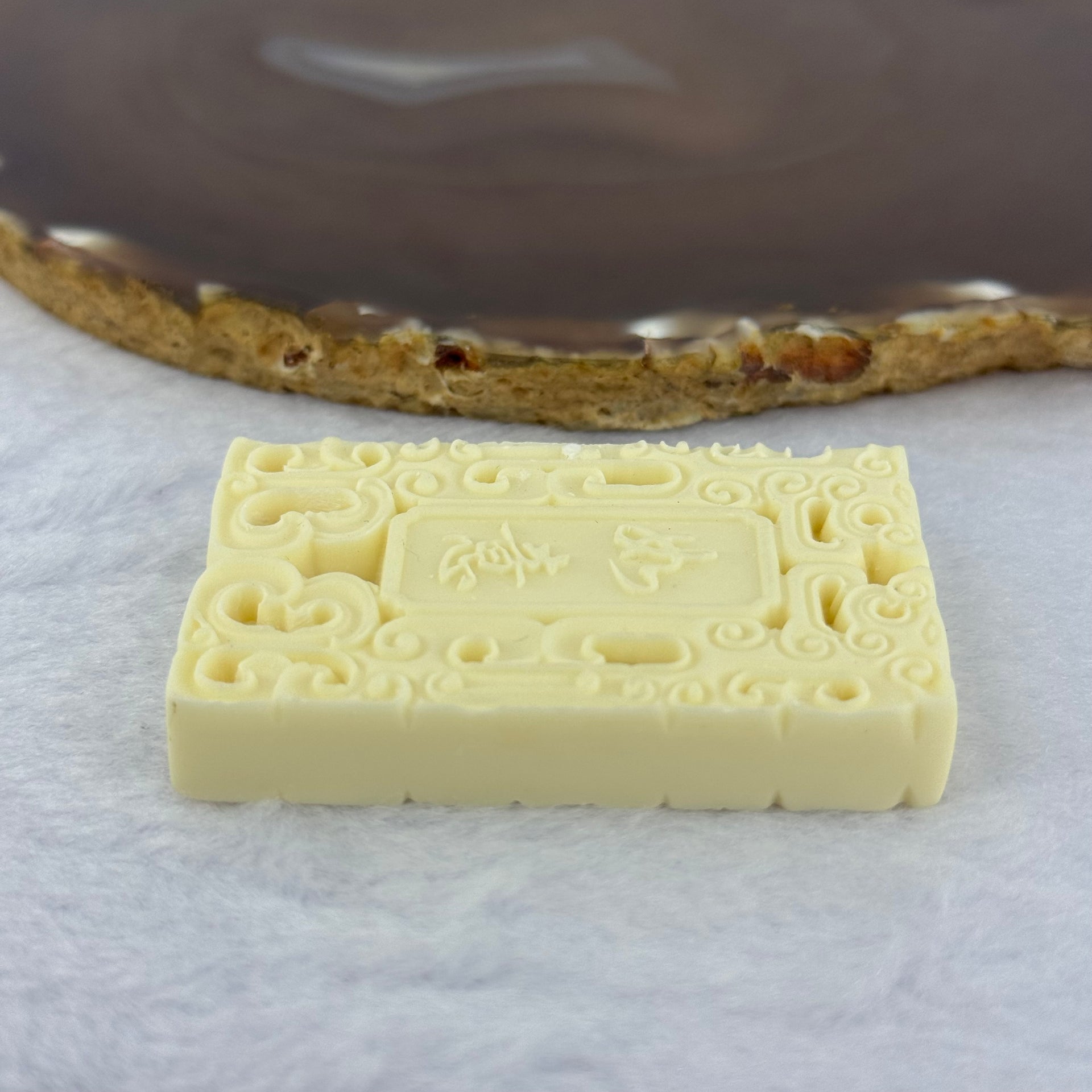 Ivory Fruit Seed Tagua Nut Pendent 象牙果粉雕刻常胜将军吊坠挂项链 28.56g 59.1 by 37.8 by 9.9mm - Huangs Jadeite and Jewelry Pte Ltd