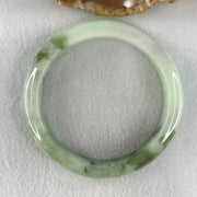 Type A Light Blueish Green with Dark Blueish Green Flora piao Hua Bangle Inner Diameter 58.6mm 61.02g 13.0 by 58.6mm (Close to Perfect) - Huangs Jadeite and Jewelry Pte Ltd