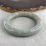 Natural Type A Green with Dark Green Spot Jadeite Bangle 88.51g Internal Diameter 56.4mm 12.8 by 13.3mm (Very Very Slight Internal Lines) - Huangs Jadeite and Jewelry Pte Ltd