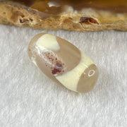 Natural Powerful Tibetan Old Oily Agate Tiger Tooth Daluo Dzi Bead Heavenly Master (Tian Zhu) 虎呀天诛 2.99g 19.7 by 10.2mm - Huangs Jadeite and Jewelry Pte Ltd